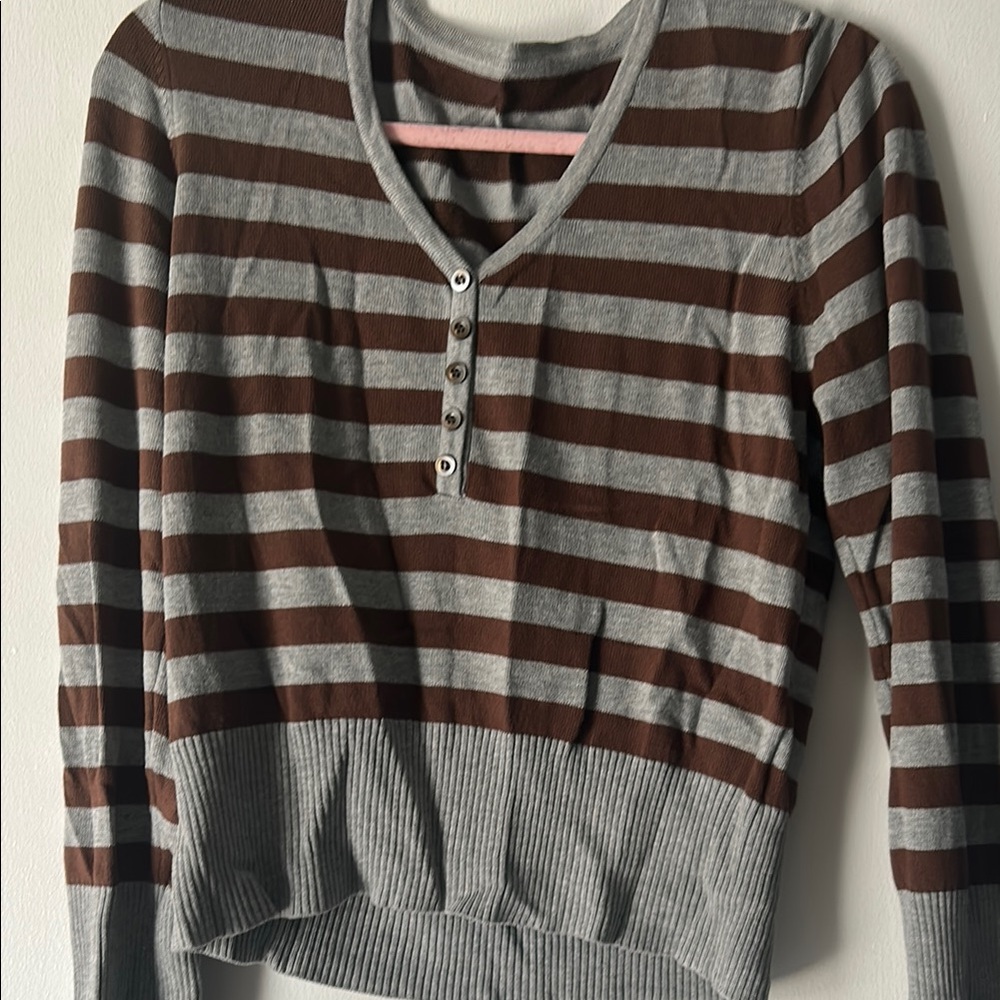 Brown/grey stripped long sleeve